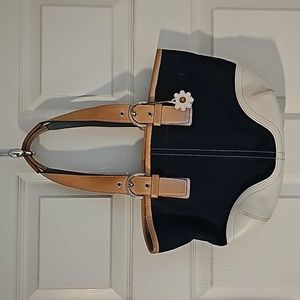 COACH Tote  Navy & White